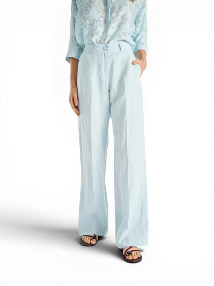 Blauwe losvallende broek Marie Mero