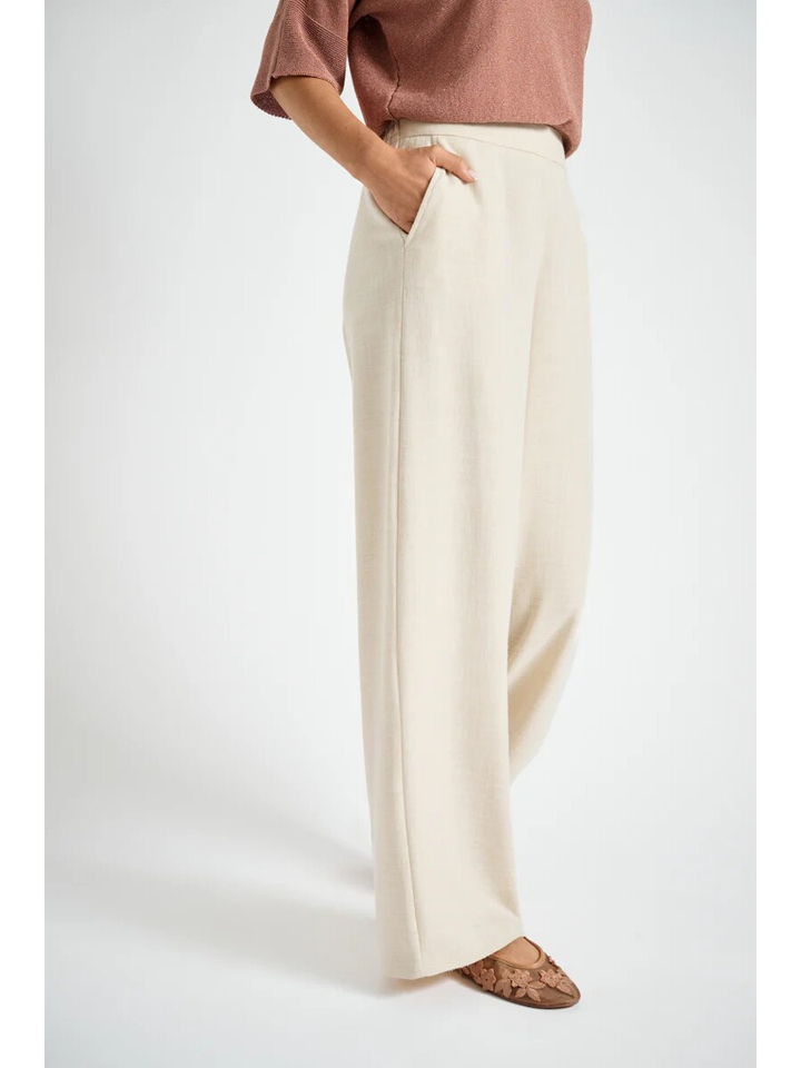 Beige losvallende broek Marie Mero