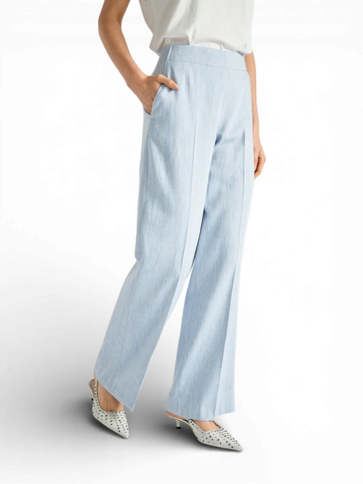 Blauwe broek met licht motief Marie Méro 