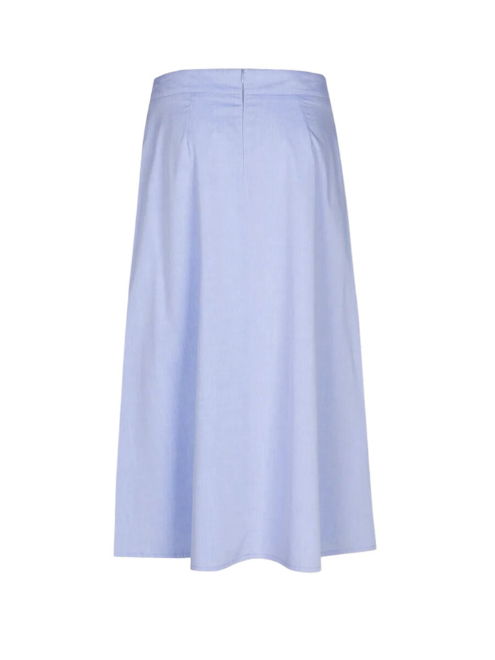 Blauwe rok met groene bloemenprint Marie Mero