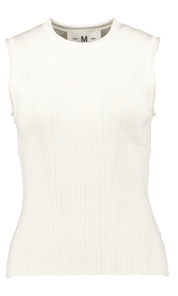 Witte top met ribbel Wash Julia June
