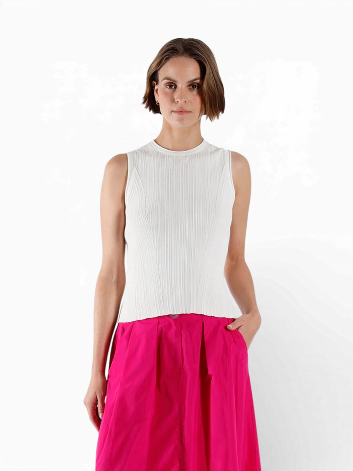 Witte top met ribbel Wash Julia June
