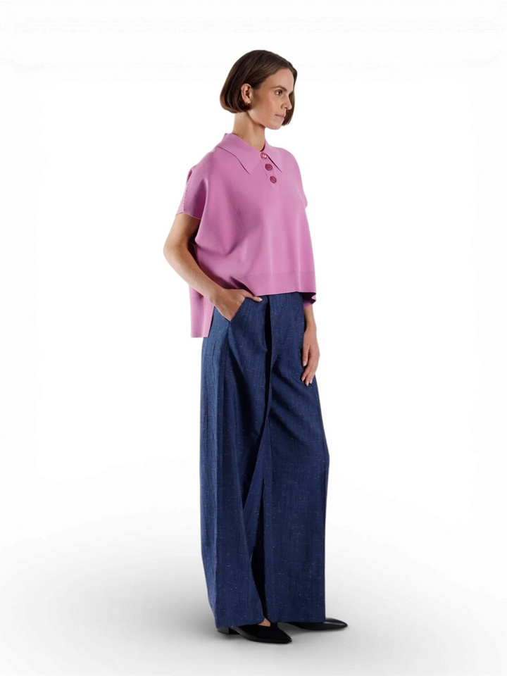 Roze oversized polo Wanda Julia June