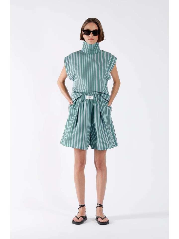 Groene gestreepte blouse Glow Julia June 