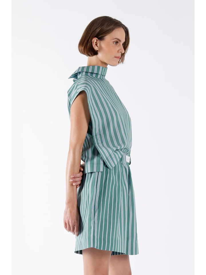 Groene gestreepte blouse Glow Julia June 