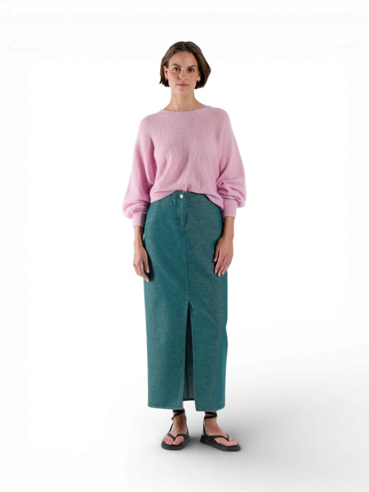 Groene halflange rok Light Julia June