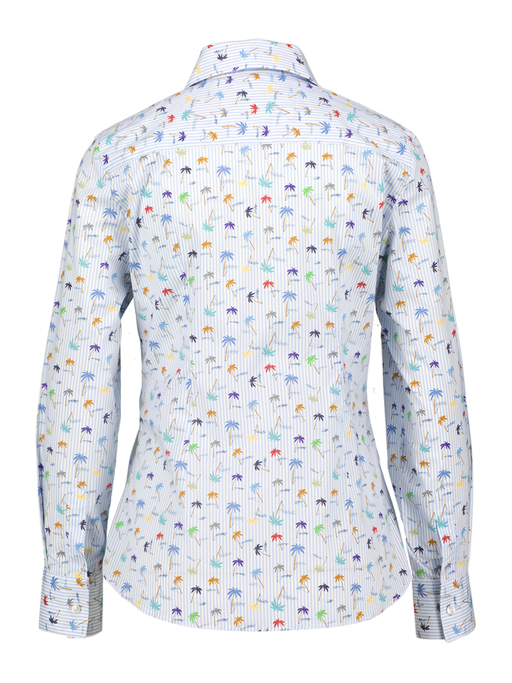 Gestreepte blouse met palmbomen Brigitte Cristiana Conti 