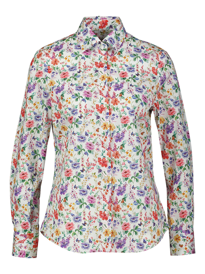 Witte blouse met bloemenprint Brigitte Cristiana Conti 