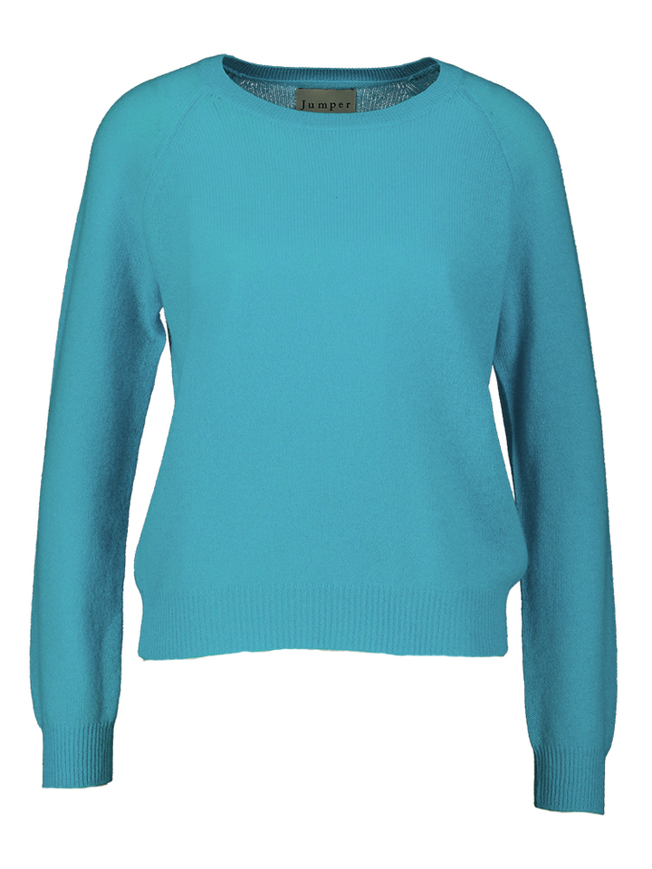 Blauwe trui met ronde hals Crop Crew Jumper 
