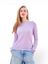 Paarse cachemire trui Crop Crew Jumper