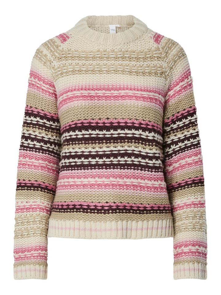 Multicolor gehaakte pull met ronde hals Yasbibi Y.A.S