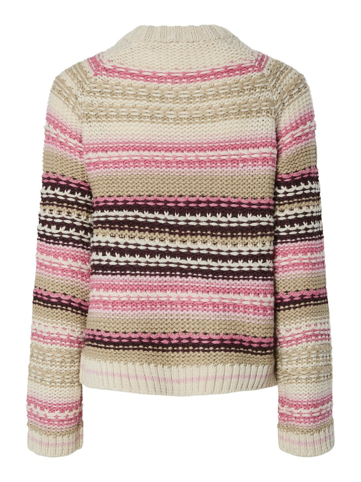 Multicolor gehaakte pull met ronde hals Yasbibi Y.A.S