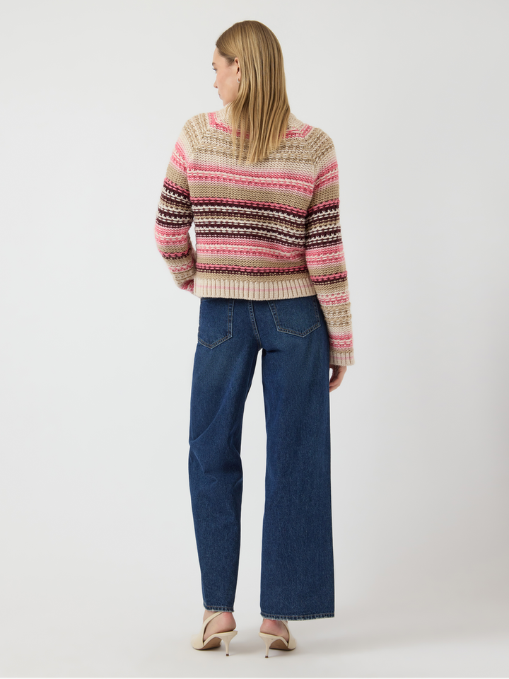 Multicolor gehaakte pull met ronde hals Yasbibi Y.A.S