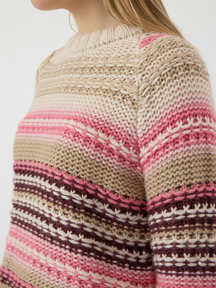 Multicolor gehaakte pull met ronde hals Yasbibi Y.A.S