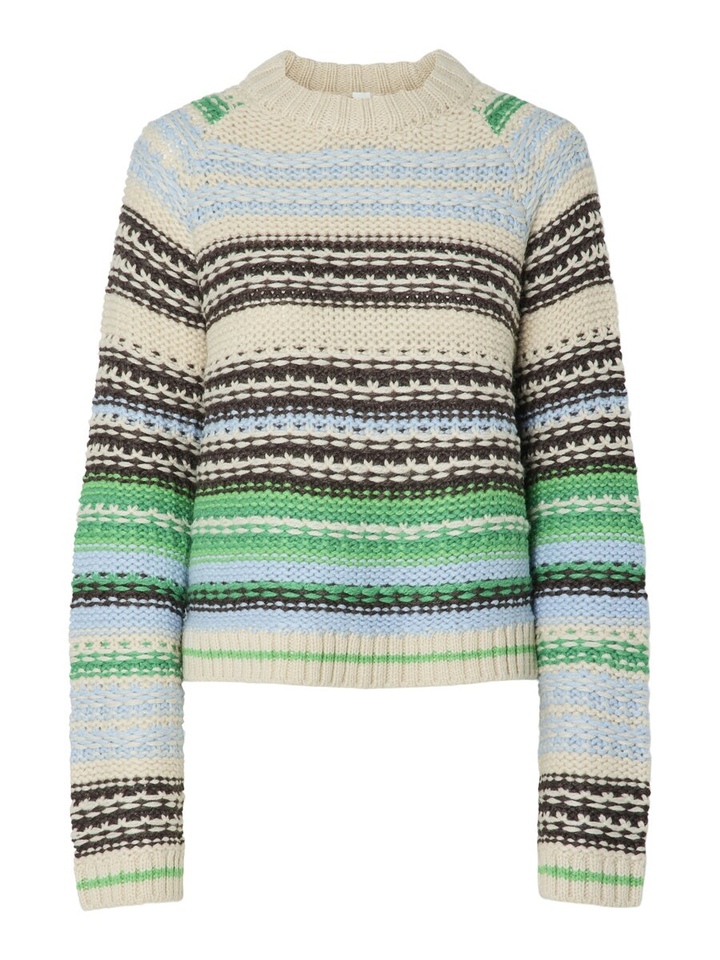 Multicolor gehaakte pull met ronde hals Yasbibi Y.A.S