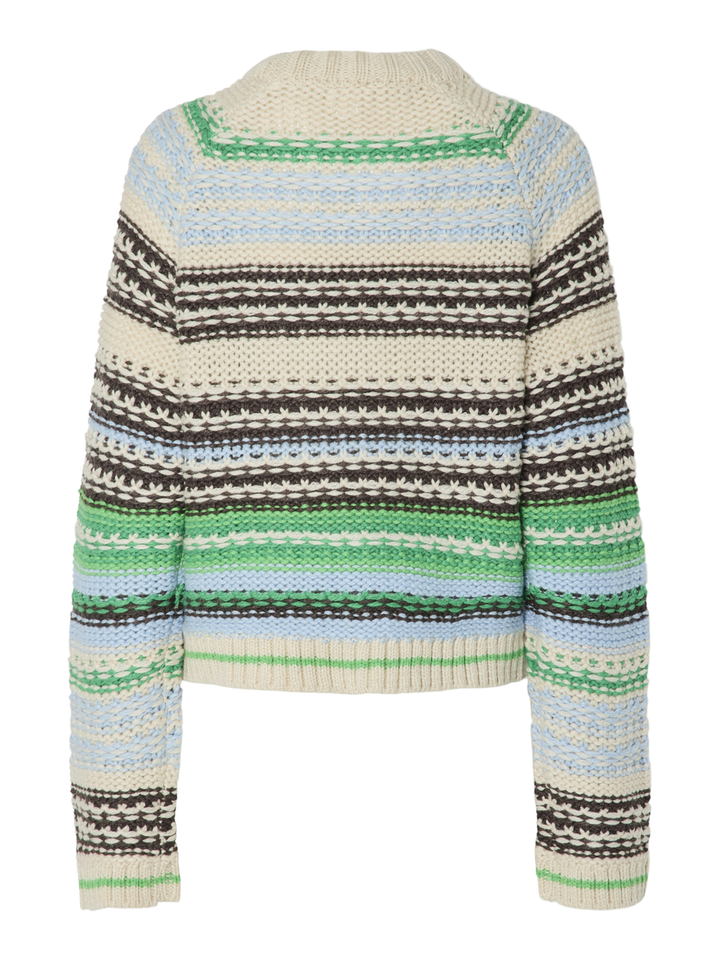 Multicolor gehaakte pull met ronde hals Yasbibi Y.A.S
