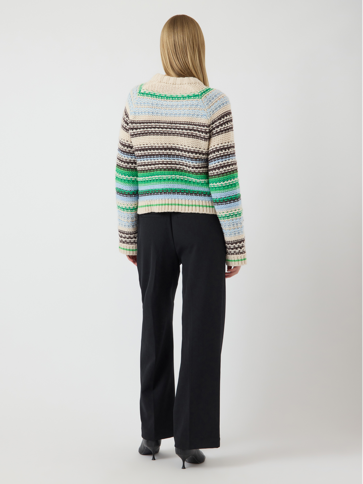 Multicolor gehaakte pull met ronde hals Yasbibi Y.A.S