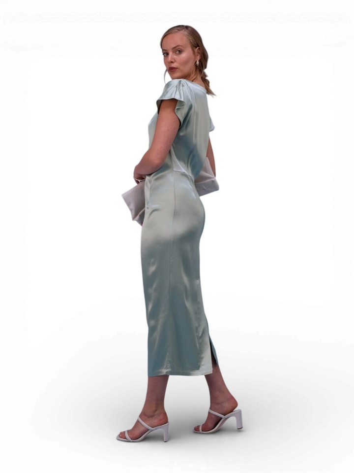 Groen casual kleed Hortense Nathalie Vleeschouwer