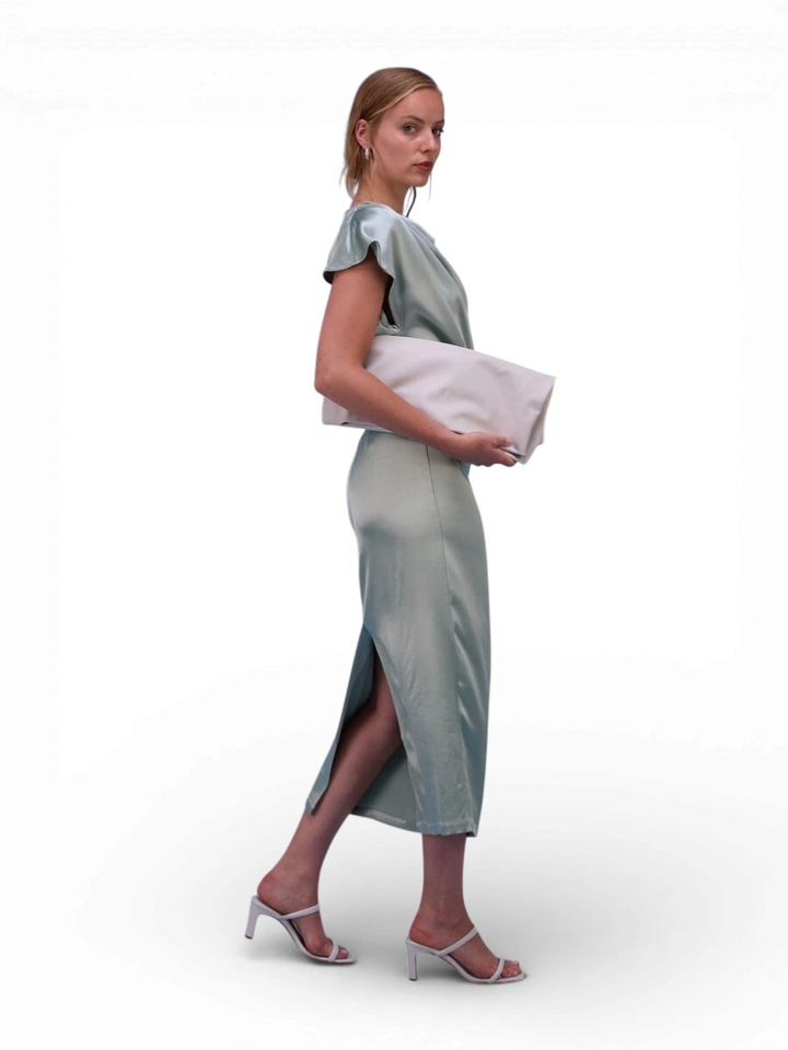 Groen casual kleed Hortense Nathalie Vleeschouwer