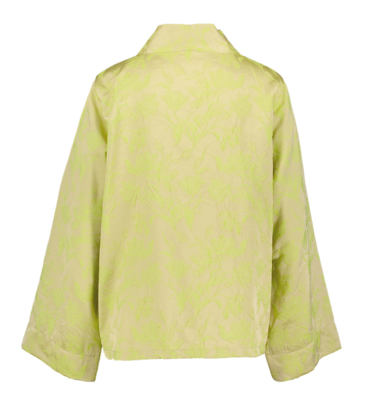 Groene kimono met bloemenprint Flenn Nathalie Vleeschouwer