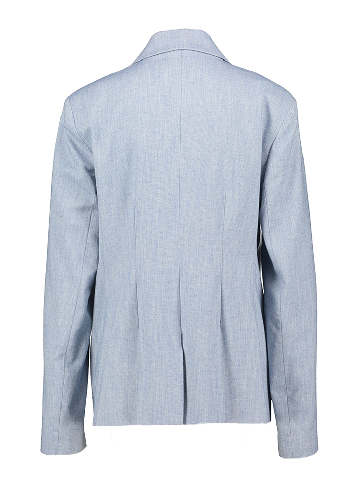 Blauwe blazer met structuur Davos Nathalie Vleeschouwer
