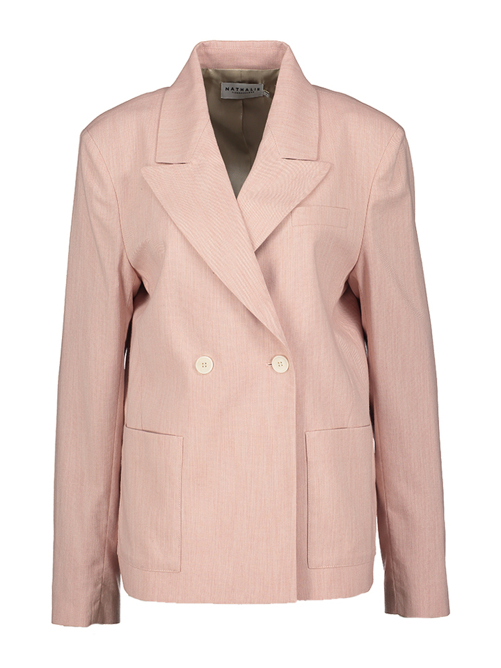 Roze blazer met structuur Davos Nathalie Vleeschouwer