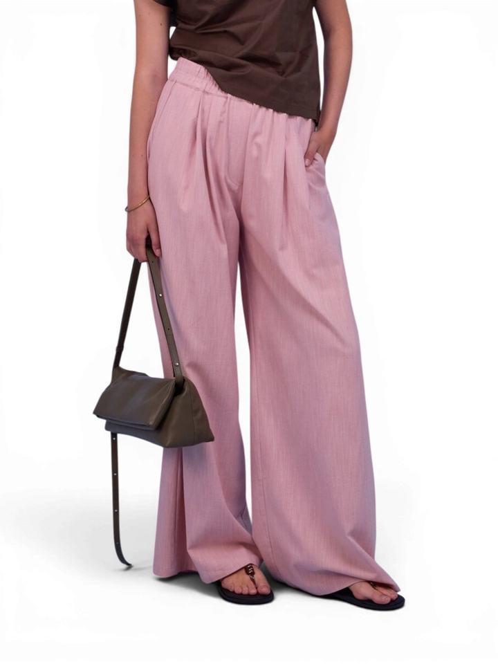 Roze losvallende broek Hardy Nathalie Vleeschouwer