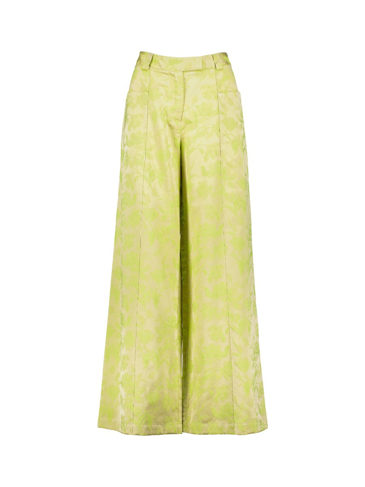 Groene broek met print Nathalie Vleeschouwer 