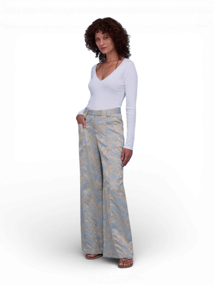 Broek met bloemenprint Nathalie Vleeschouwer