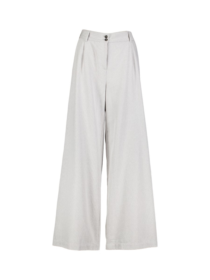 Zilver geklede broek Edward Nathalie Vleeschouwer 