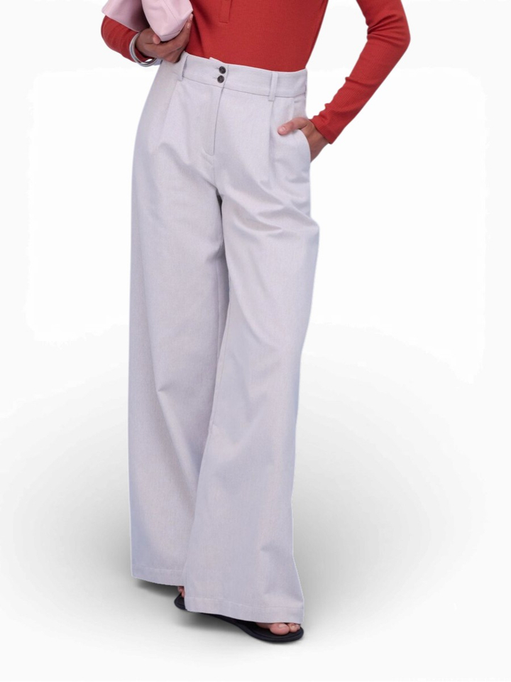 Zilver geklede broek Edward Nathalie Vleeschouwer