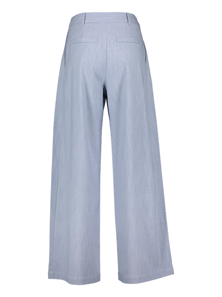 Blauwe losvallende broek structuur Guy Nathalie Vleeschouwer