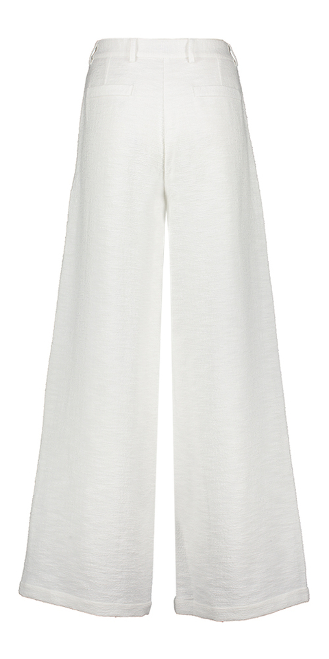 Witte losvallende broek structuur Hector Nathalie Vleeschouwer