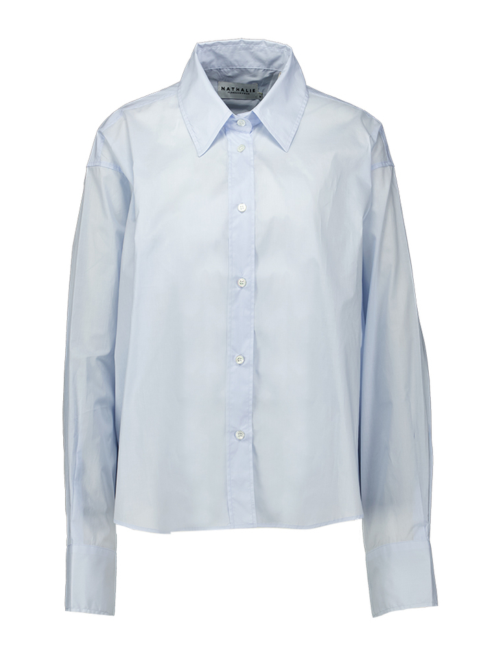 Blauwe lange mouw Hermine Nathalie Vleeschouwer