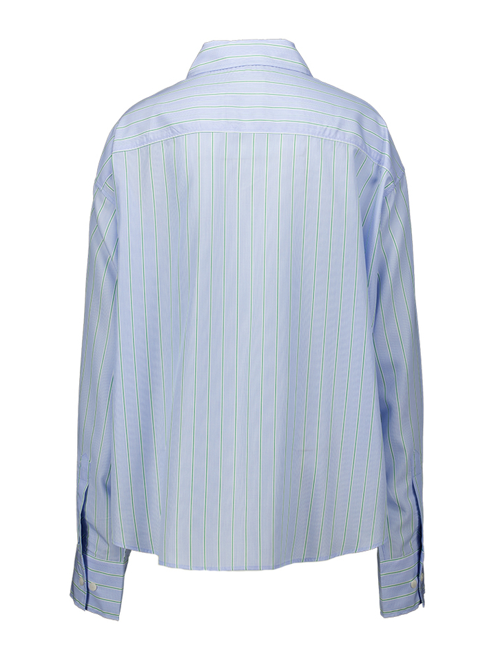 Blauwe gestreepte  bloes lange mouw Hermine Nathalie Vleeschouwer