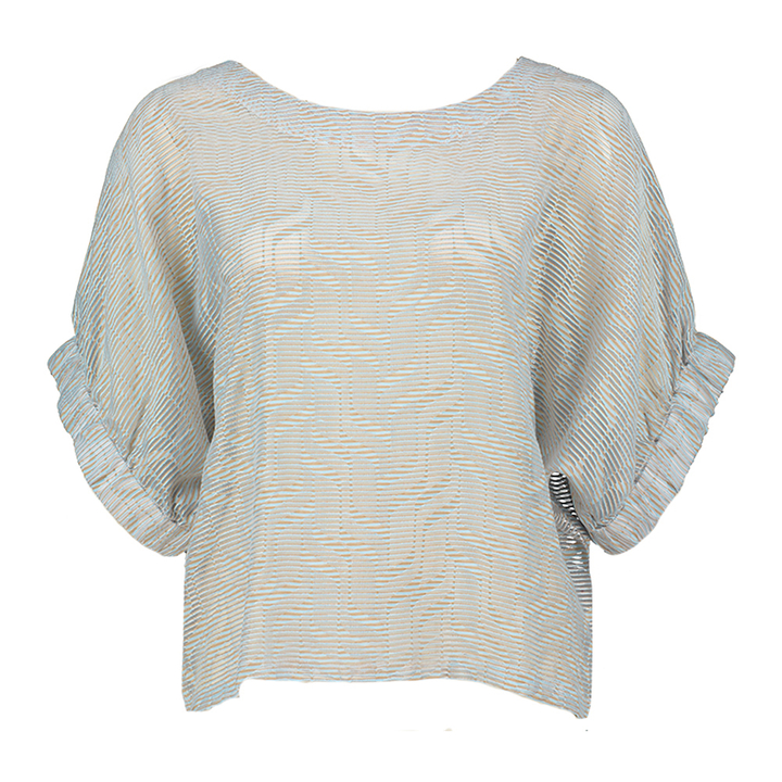 Blauwe bloes met structuur Geraldine Nathalie Vleeschouwer