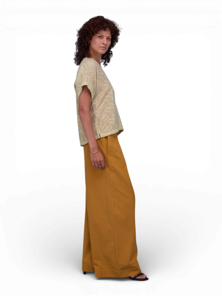 Gele blouse Faro Nathalie Vleeschouwer 