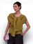 Groene blouse met gestropt detail Harriet Nathalie Vleeschouwer 