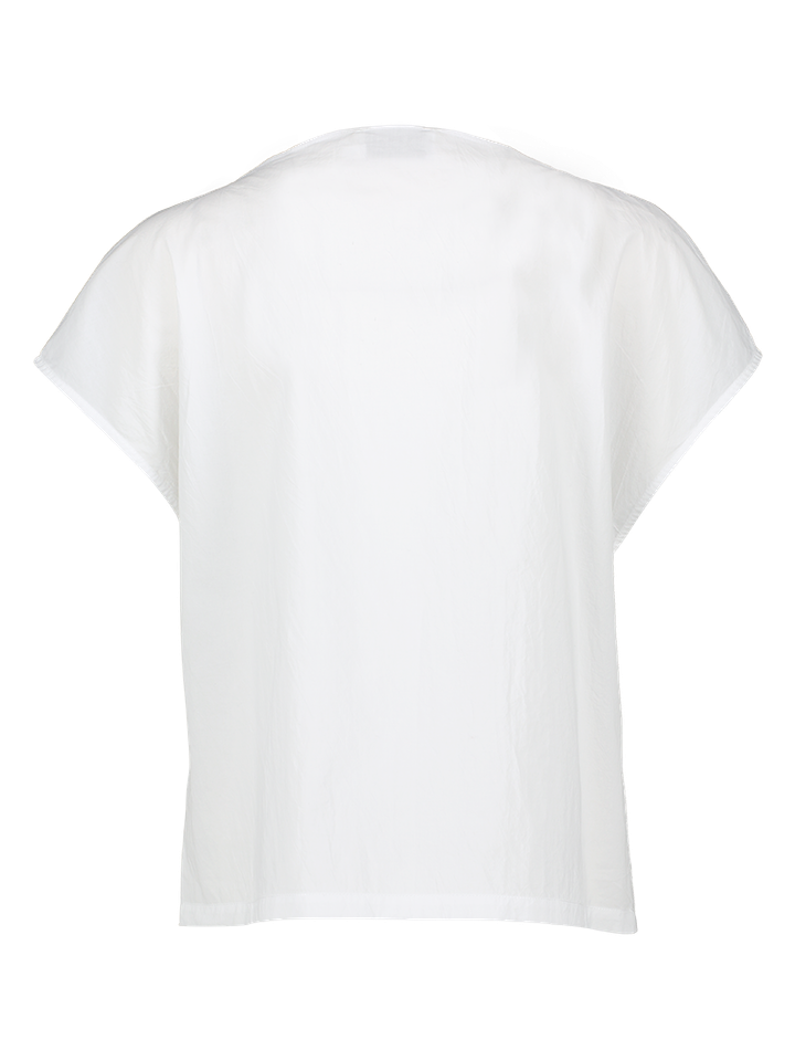 Witte bloes met strik detail Harriet Nathalie Vleeschouwer