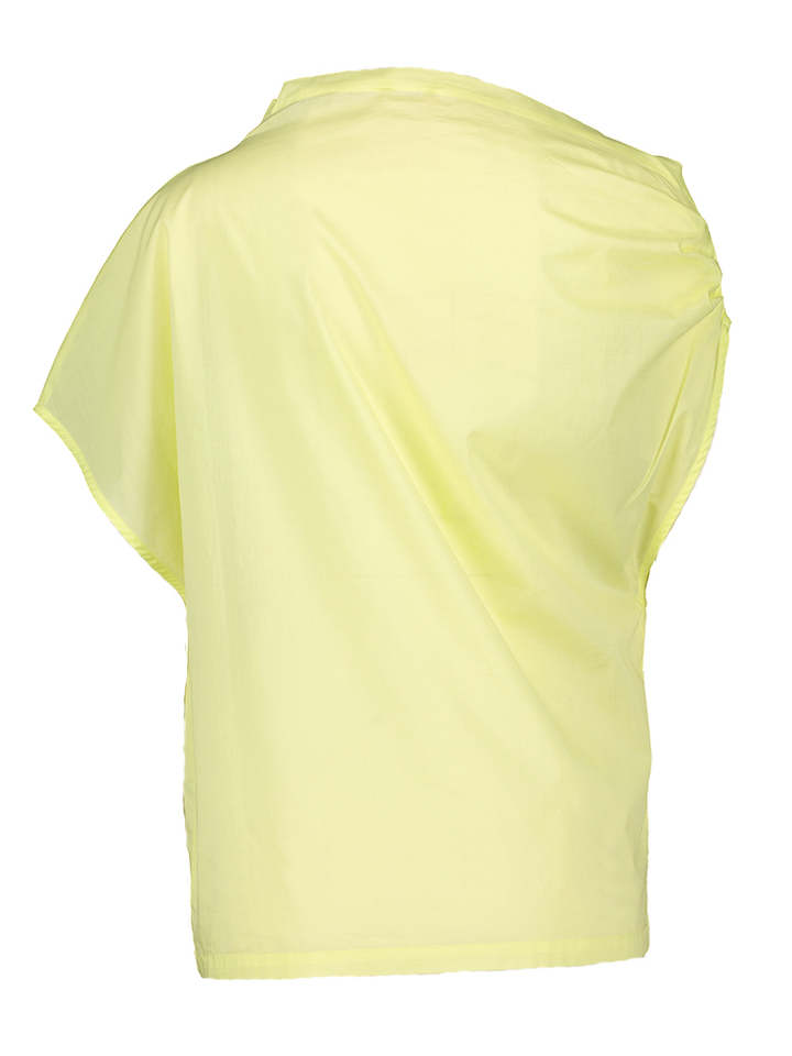 Gele bloes asymmetrische kraag Feline Nathalie Vleeschouwer