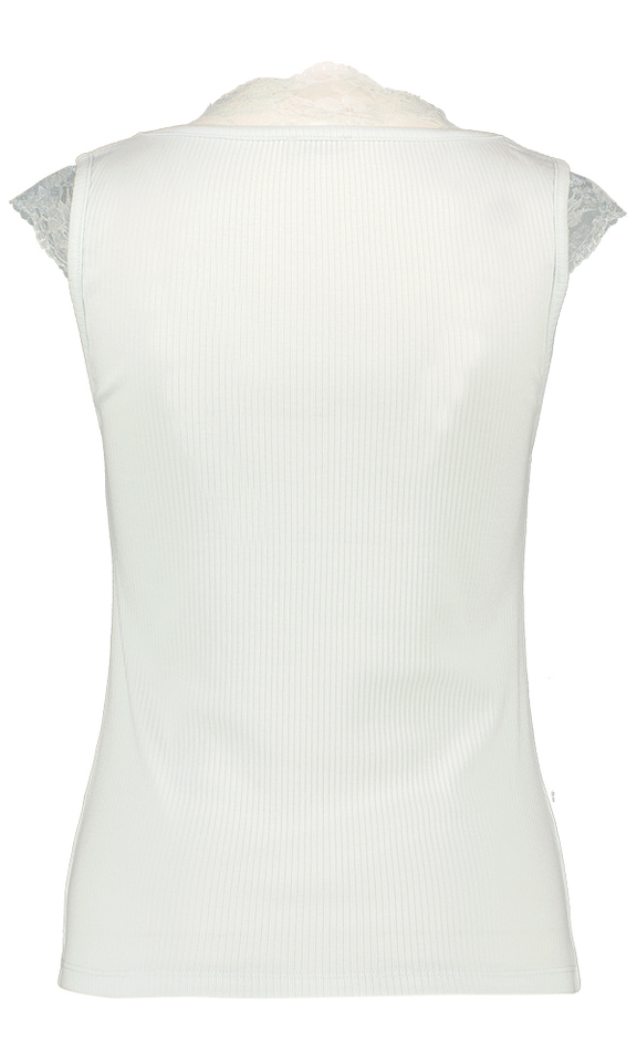 Muntgroene top met kanten detailHia Nathalie Vleeschouwer