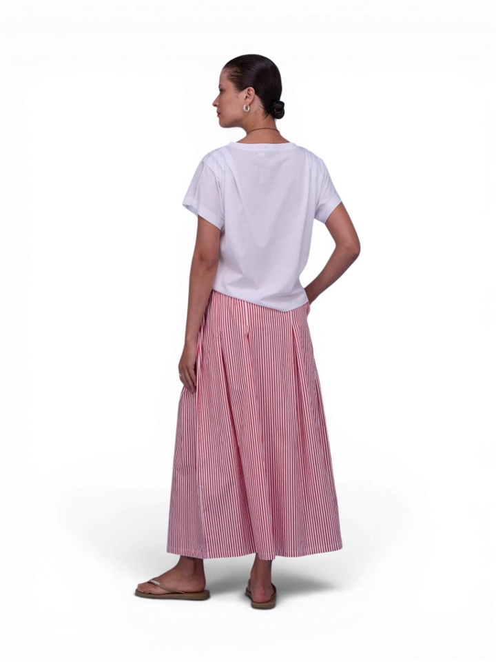Witte t-shirt met detail aan de schouder Zeline Nathalie Vleeschouwer