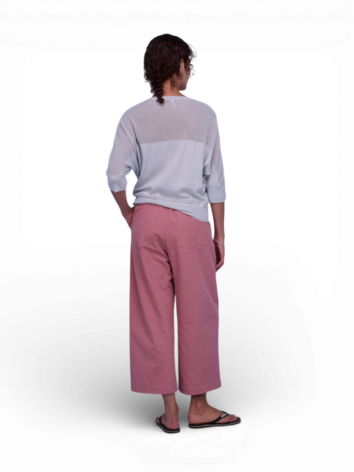 Blauwe sweater met detail Hiroo Nathalie Vleeschouwer 