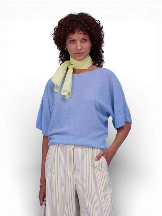 Lichtblauwe trui Haarlem Nathalie Vleeschouwer