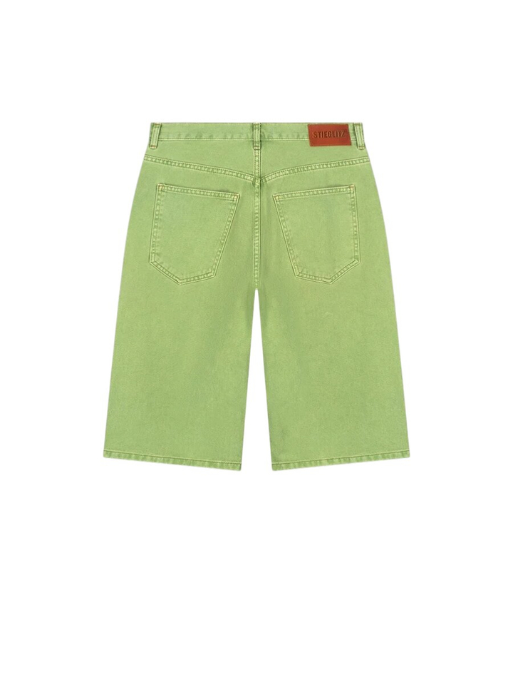 Groene oversized baggy jeansshort Alexio Denim Shorts