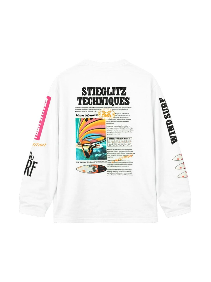 Witte oversized skate T-shirt met print Monica Skate Tee