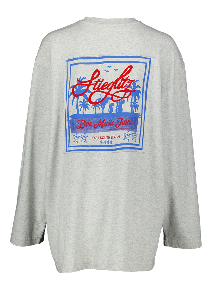 Grijze trui met opdruk Itala Skate Tee Wide Slee Stieglietz