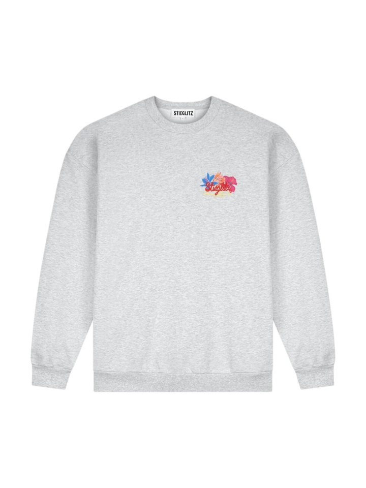 Grijze sweater met print op de rug Glenda Stieglitz