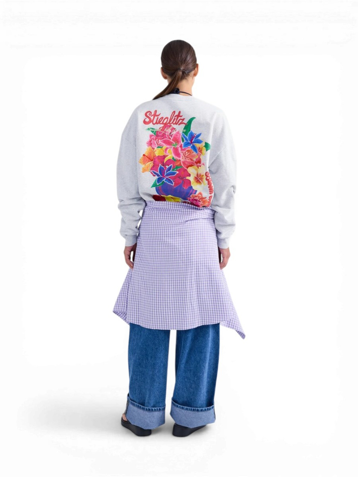 Grijze sweater met print op de rug Glenda Stieglitz