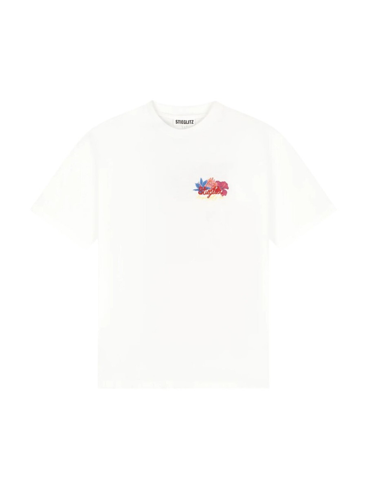 Witte oversized T-shirt met opdruk Doris Oversized T-Shirt Stieglietz